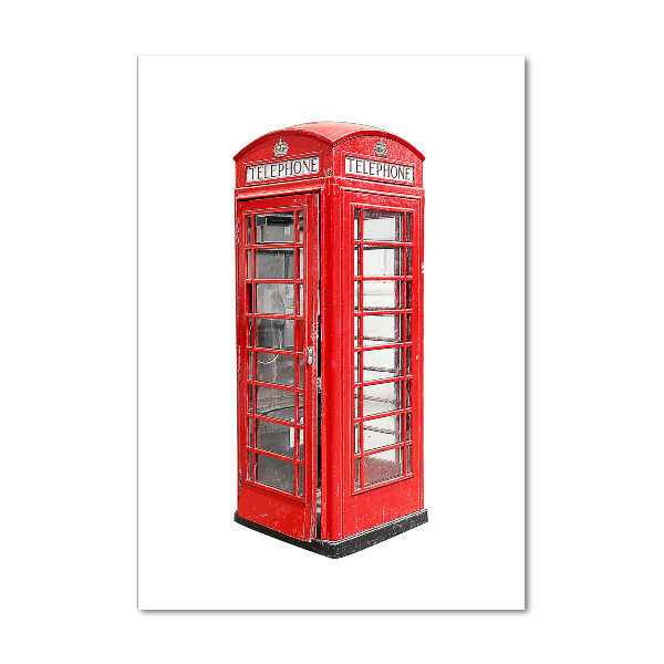 Print on acrylic glass telephone booth