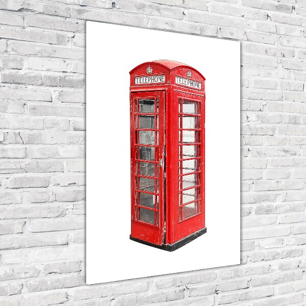 Print on acrylic glass telephone booth