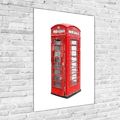 Print on acrylic glass telephone booth