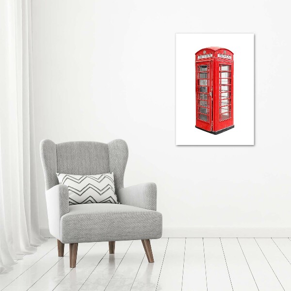 Print on acrylic glass telephone booth