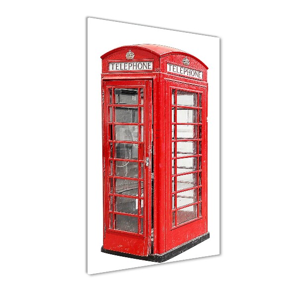 Print on acrylic glass telephone booth