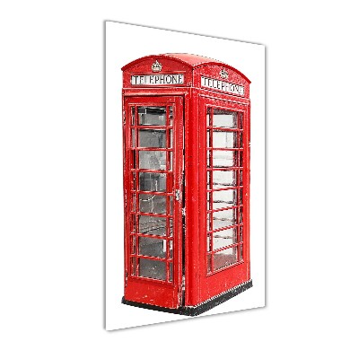 Print on acrylic glass telephone booth