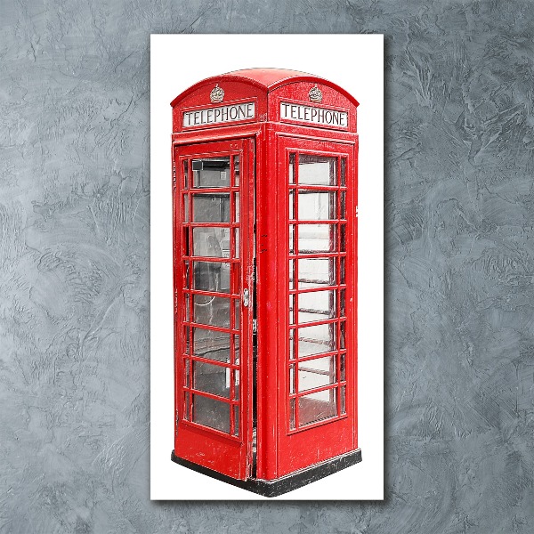 Print on acrylic glass telephone booth