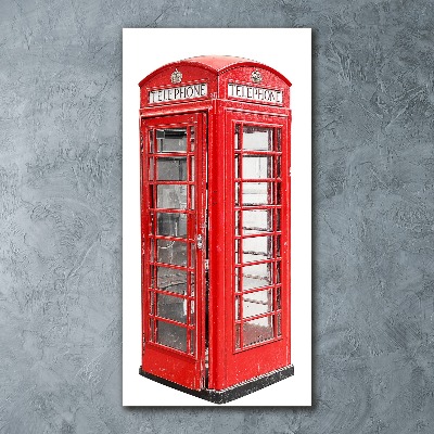 Print on acrylic glass telephone booth