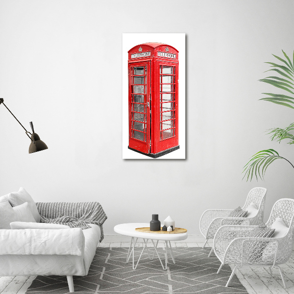 Print on acrylic glass telephone booth