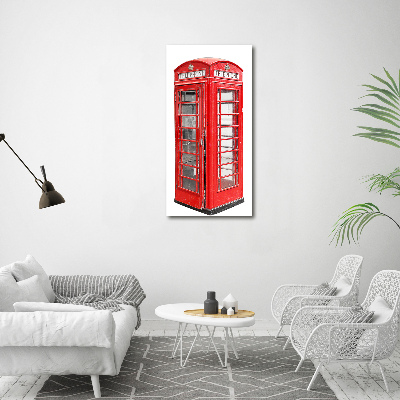 Print on acrylic glass telephone booth