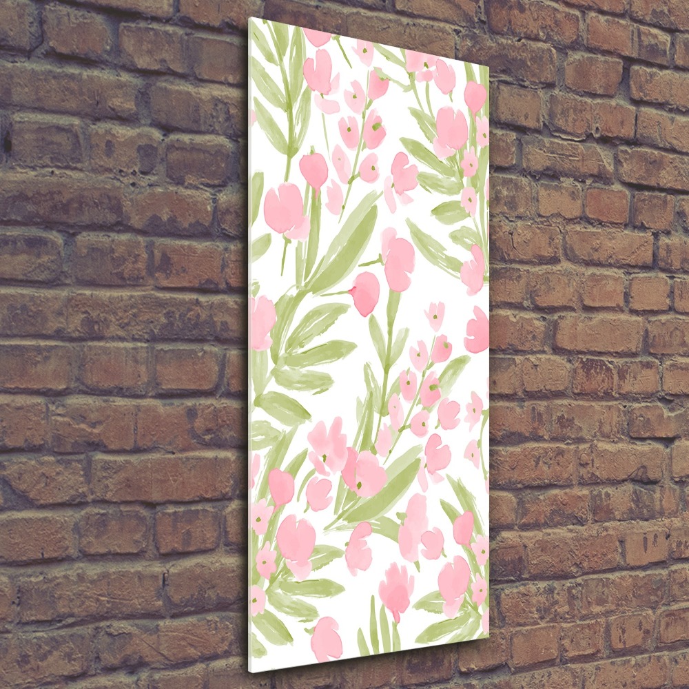 Print on acrylic glass Pink flowers