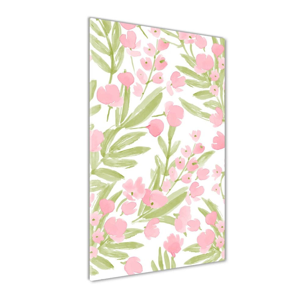 Print on acrylic glass Pink flowers