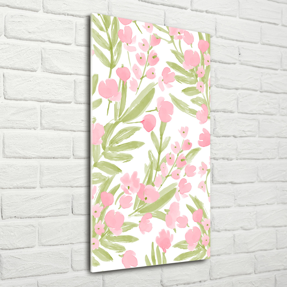 Print on acrylic glass Pink flowers