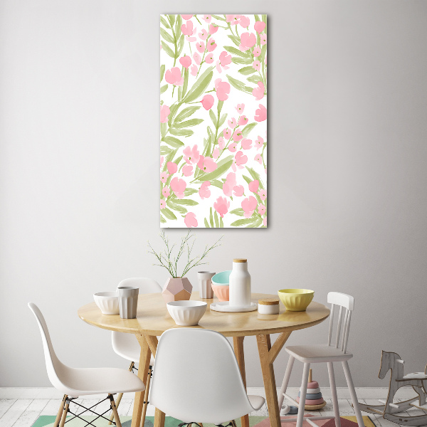 Print on acrylic glass Pink flowers