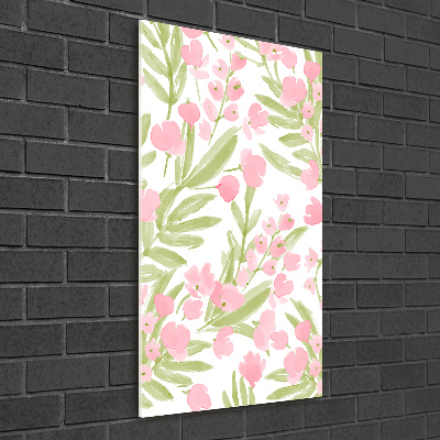 Print on acrylic glass Pink flowers