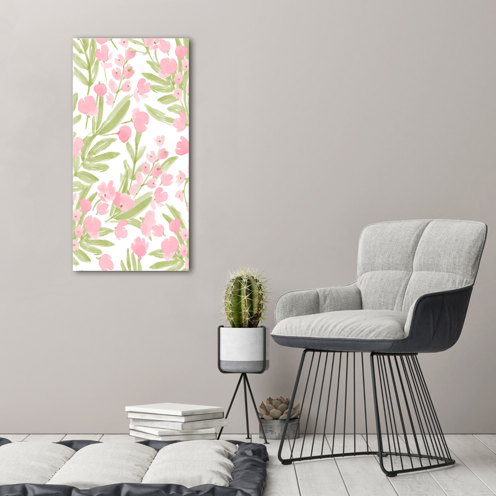 Print on acrylic glass Pink flowers