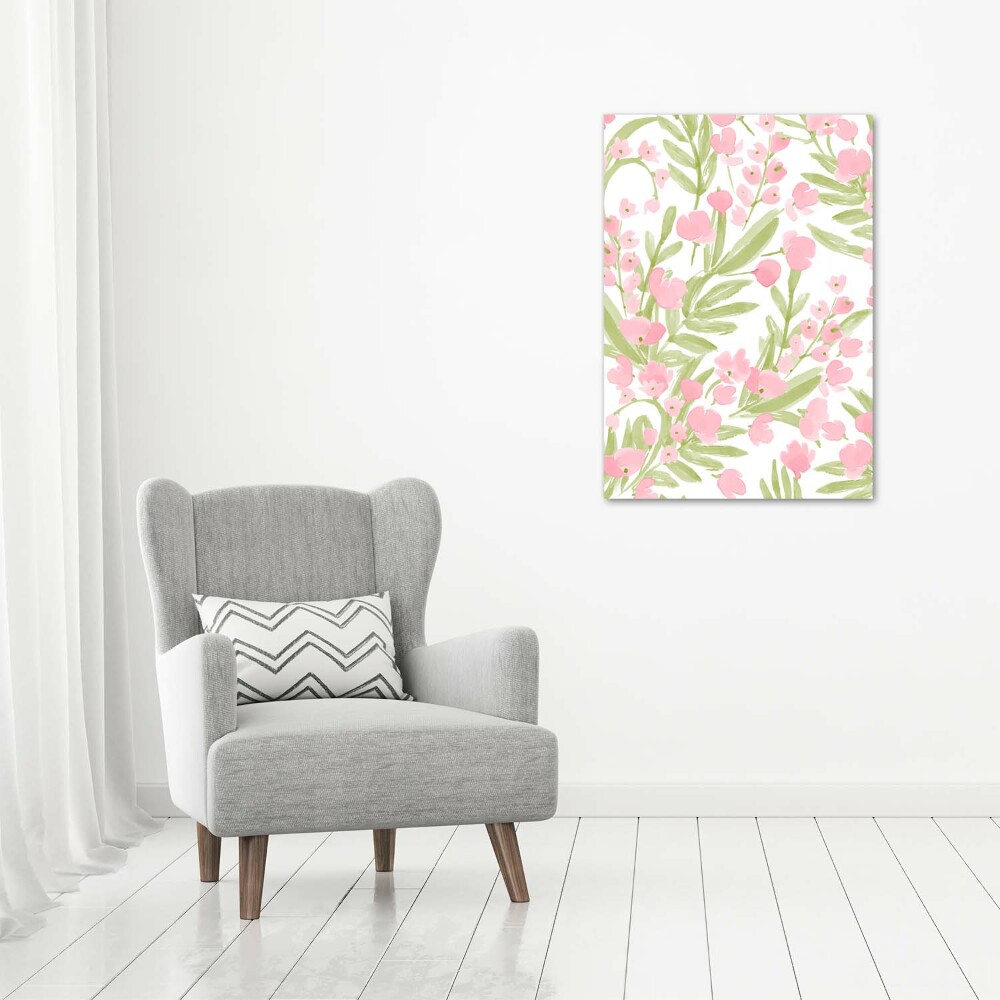 Print on acrylic glass Pink flowers