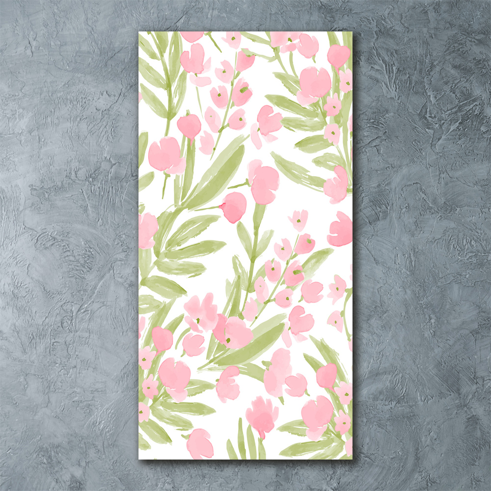 Print on acrylic glass Pink flowers