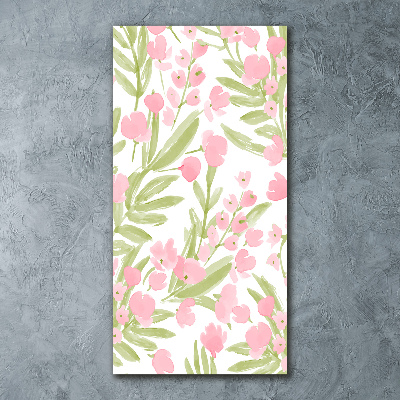 Print on acrylic glass Pink flowers