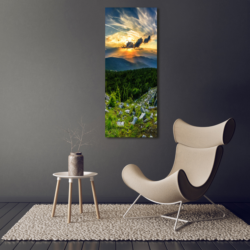 Print on acrylic Panorama of the mountains