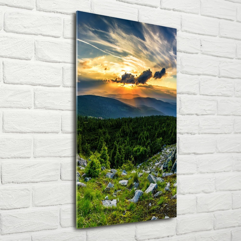 Print on acrylic Panorama of the mountains