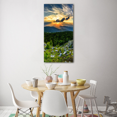 Print on acrylic Panorama of the mountains