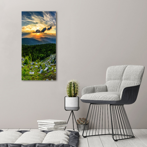 Print on acrylic Panorama of the mountains