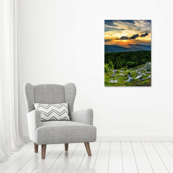 Print on acrylic Panorama of the mountains