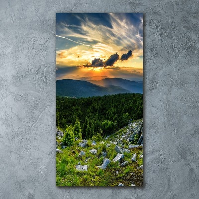 Print on acrylic Panorama of the mountains