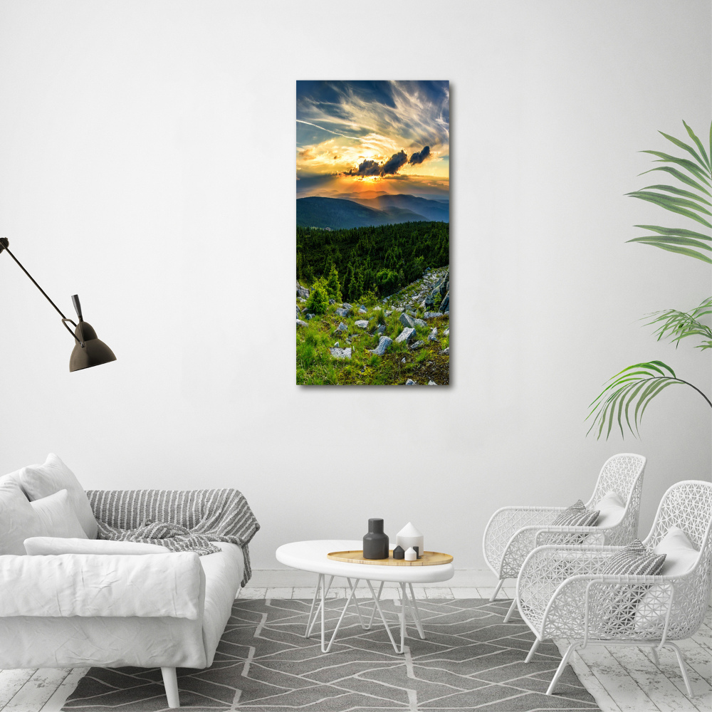 Print on acrylic Panorama of the mountains