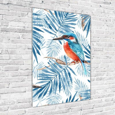 Acrylic wall art Birds and leaves