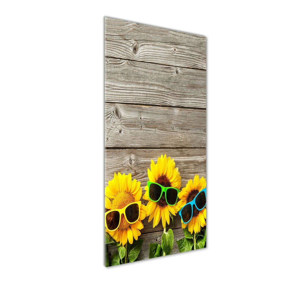 Print on acrylic Sunflowers glasses