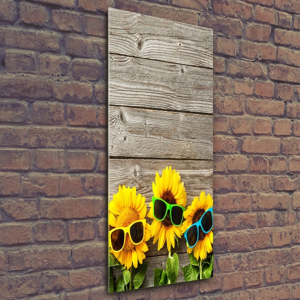 Print on acrylic Sunflowers glasses