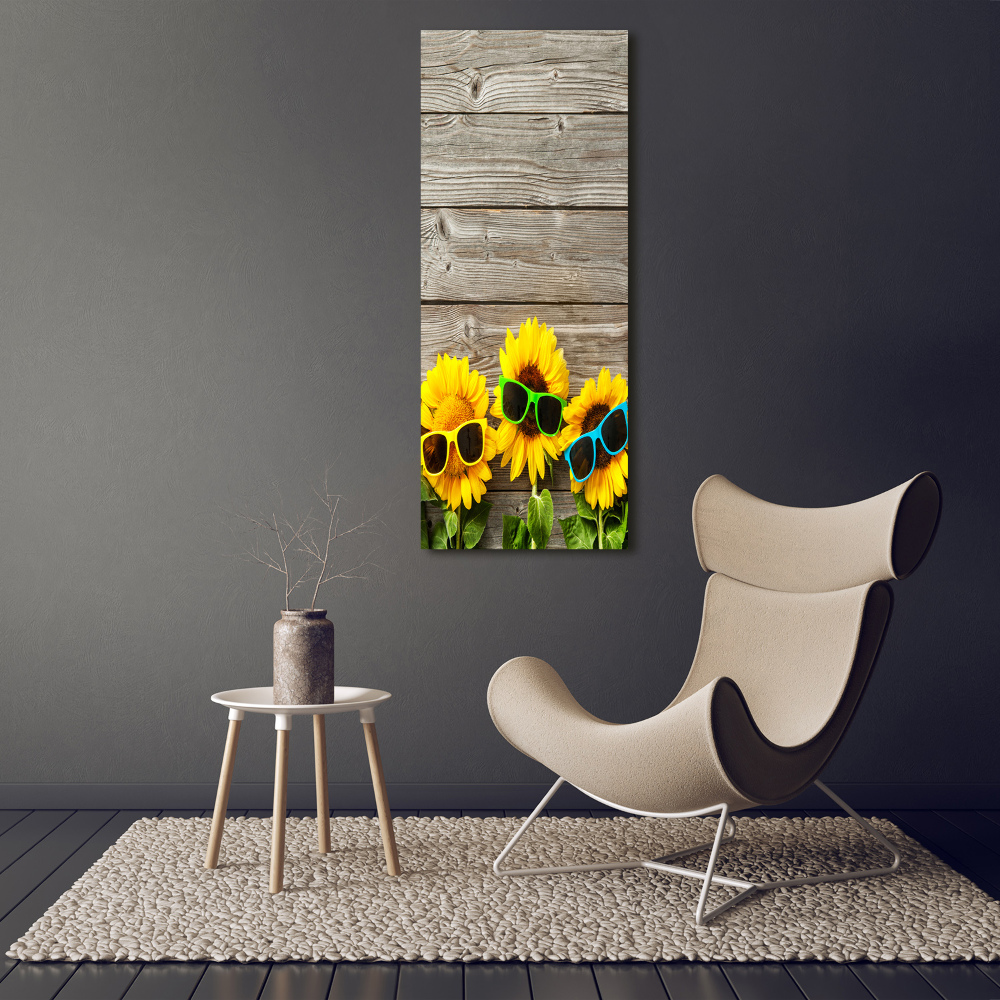 Print on acrylic Sunflowers glasses