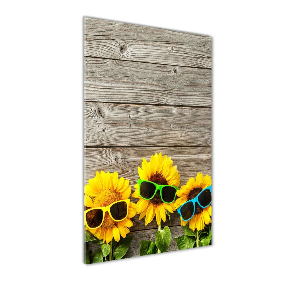 Print on acrylic Sunflowers glasses