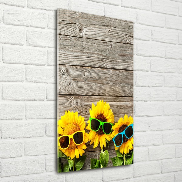 Print on acrylic Sunflowers glasses