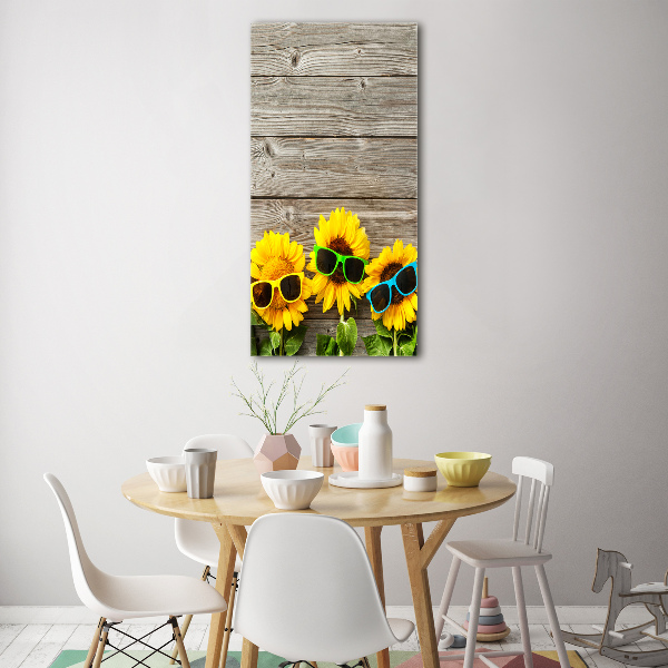 Print on acrylic Sunflowers glasses