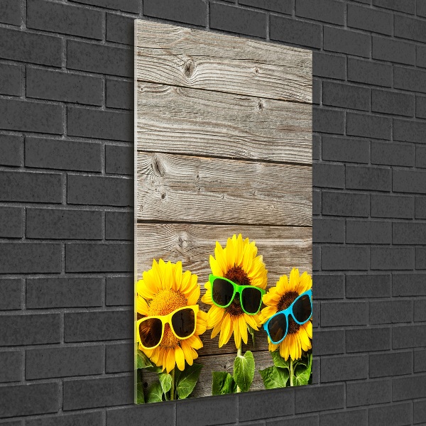 Print on acrylic Sunflowers glasses