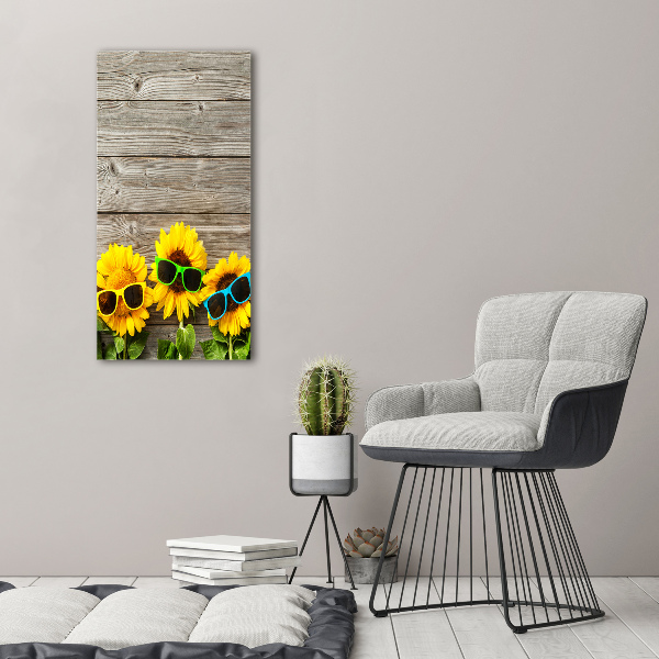 Print on acrylic Sunflowers glasses