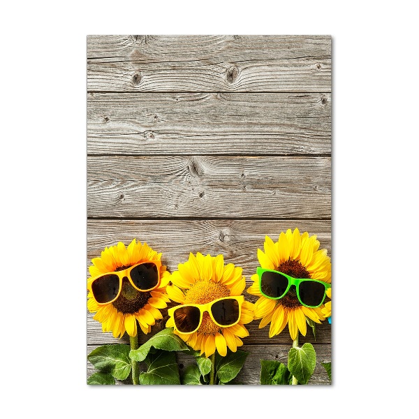 Print on acrylic Sunflowers glasses