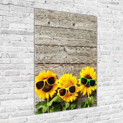 Print on acrylic Sunflowers glasses