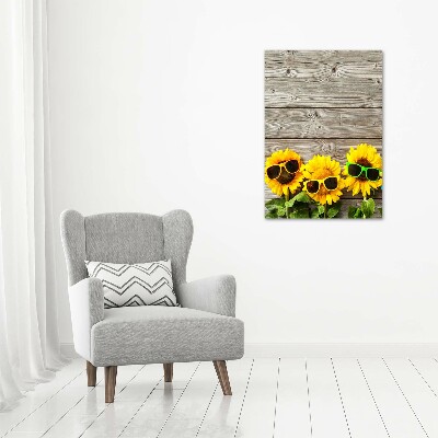 Print on acrylic Sunflowers glasses