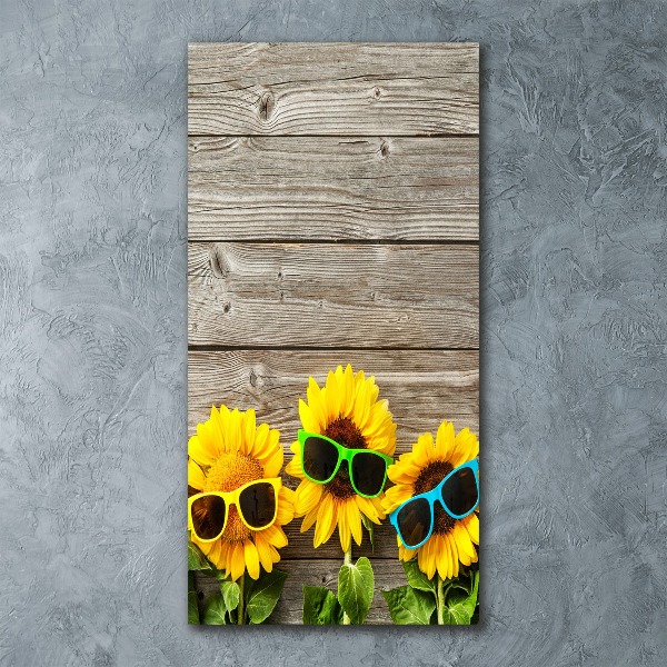 Print on acrylic Sunflowers glasses