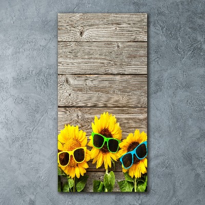 Print on acrylic Sunflowers glasses