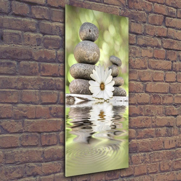 Wall art acrylic Stones and flower