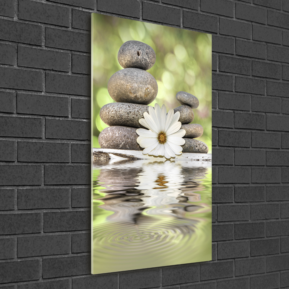 Wall art acrylic Stones and flower