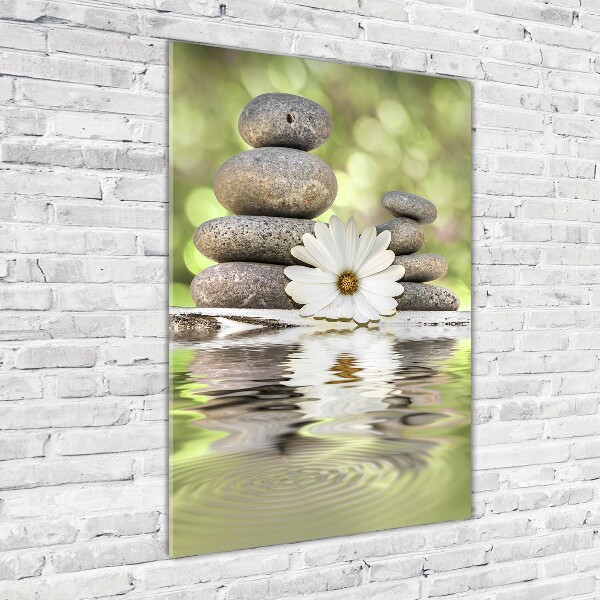 Wall art acrylic Stones and flower