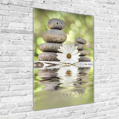 Wall art acrylic Stones and flower