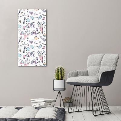 Print on acrylic Romantic pattern