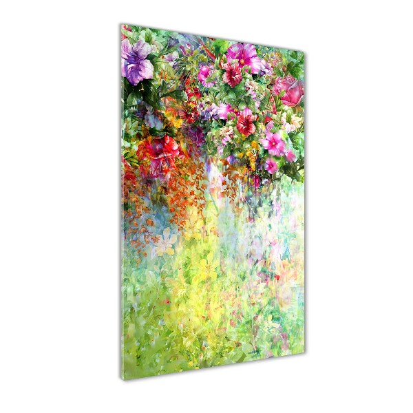 Acrylic wall art Colorful flowers