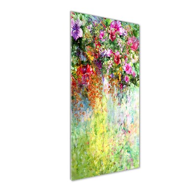 Acrylic wall art Colorful flowers