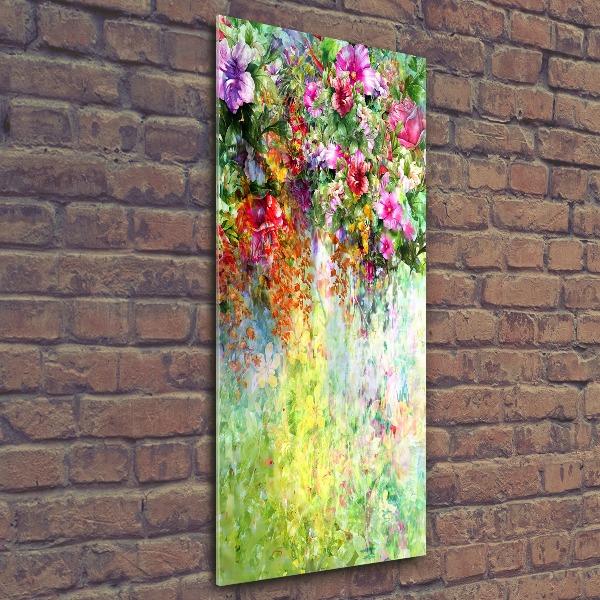 Acrylic wall art Colorful flowers