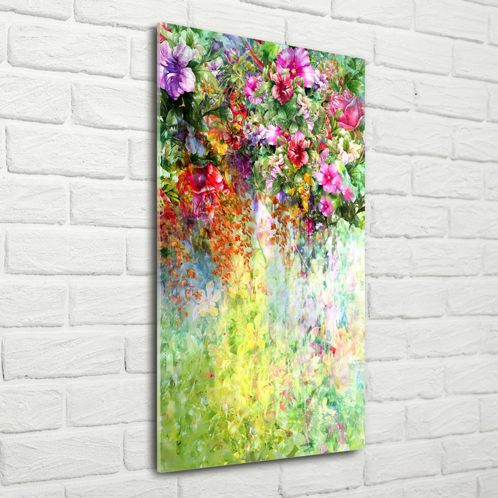 Acrylic wall art Colorful flowers