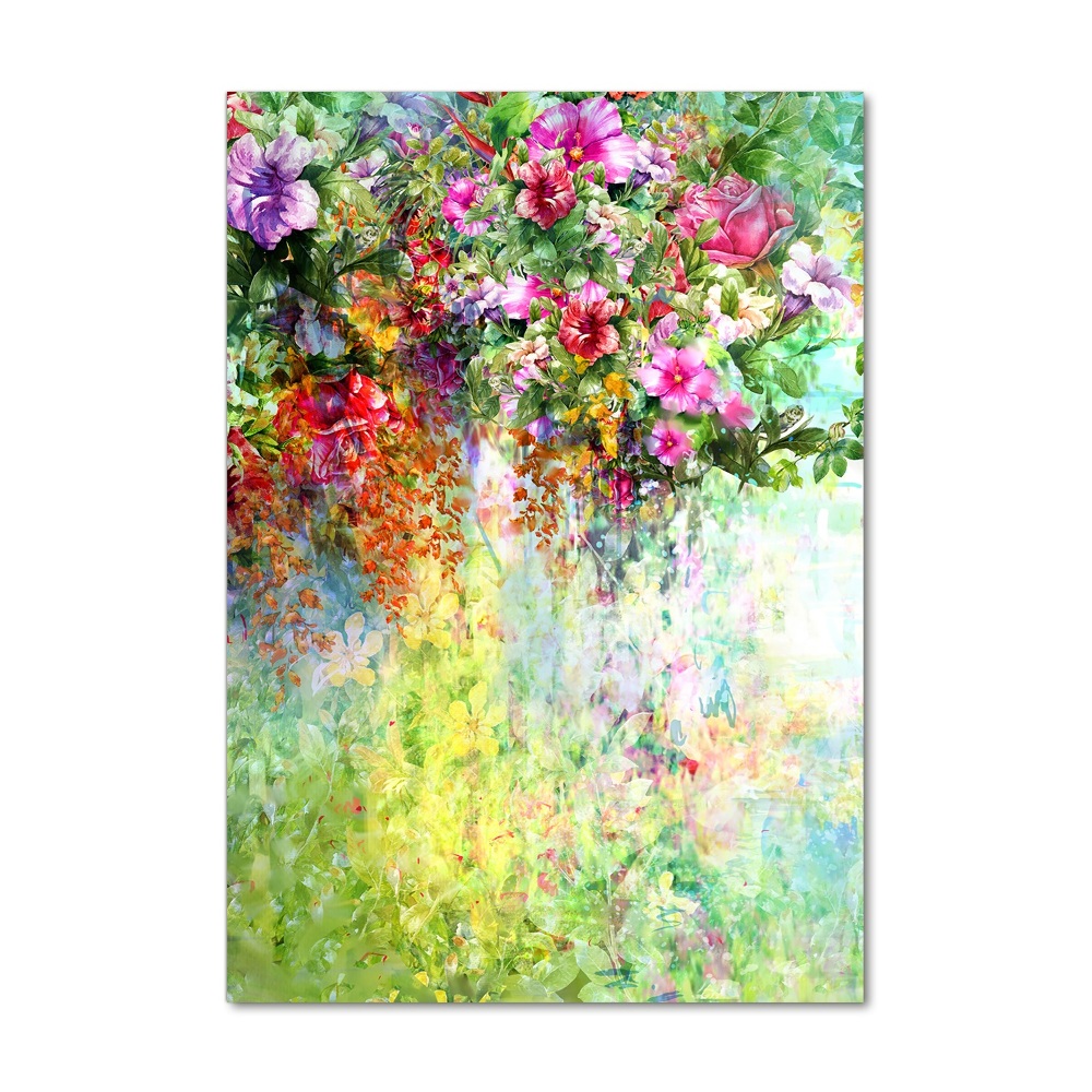 Acrylic wall art Colorful flowers